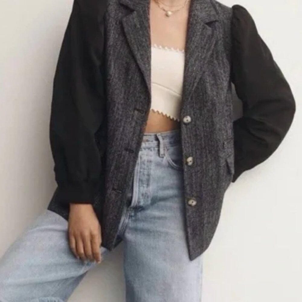 Maeve by Anthropologie Puff Sleeve Blazer